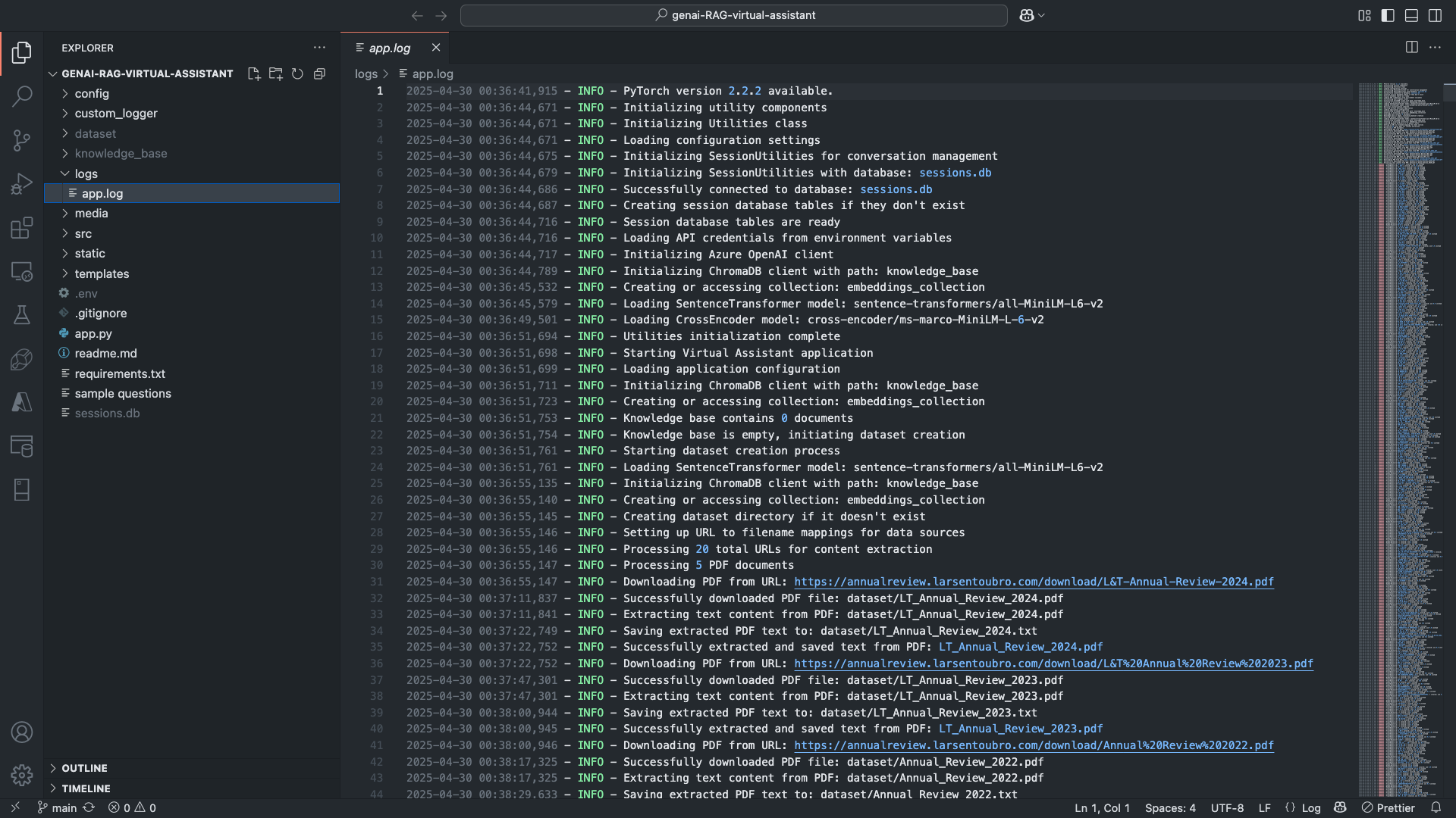 Project Logs Visualization